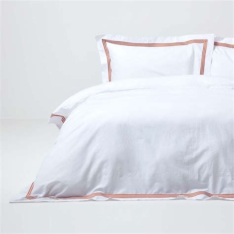 Next day delivery & free returns available. Plain White Duvet Cover Set with Copper Border