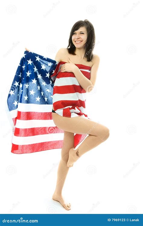 American Flag Nude Girl