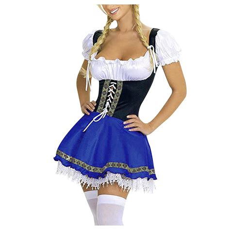Buy Mumeomu Womens 3 Piece German Dirndl Dress Oktoberfest Costumes