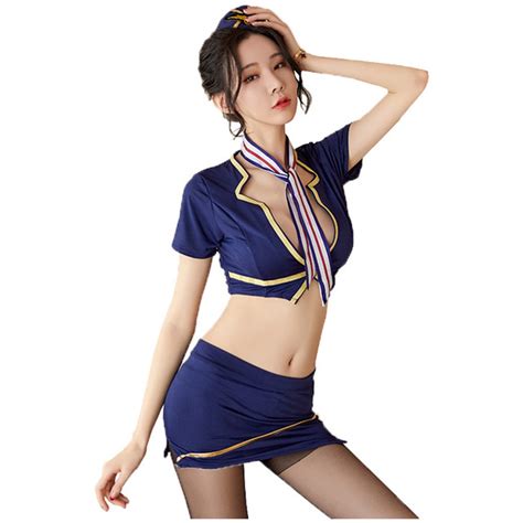 sexy stewardess uniform temptation female sailor suit police sexy lingerie set temptation skinny