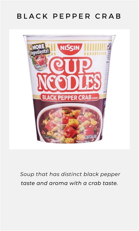 Nissin Cup Noodles Black Pepper Crab Food And Drinks Packaged And Instant Food On Carousell
