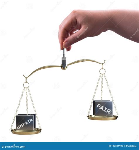 Fair And Unfair Balance Stock Illustration Illustration Of Advantage