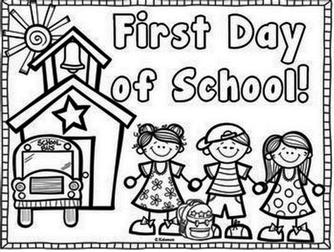 First Day Of School Coloring Page