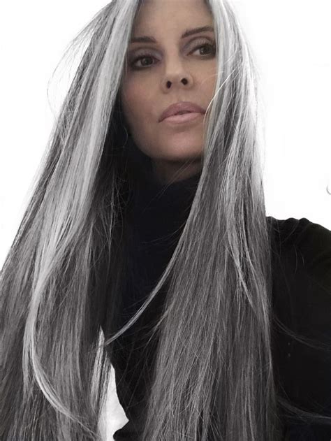 It's also easy to maintain, and looks fabulous. Image result for transition to grey hair with highlights ...