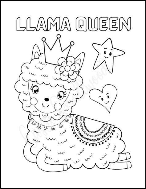 7 Insanely Cute Llama Coloring Pages Cassie Smallwood