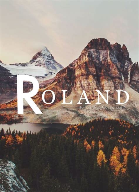 Most of the boys' names most popular in america are not technically 'american' names but irish names, german names, english names, hebrew names, and so on while both are established english surnames, they only started being used as first names in recent decades in the u.s. Roland, Meaning: famous throughout the land, German names ...