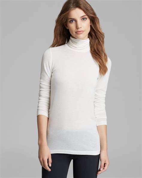 Lyst Vince Top Turtleneck In White