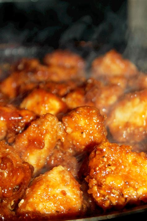 Boneless, skinless chicken breast filets with rib meat. Honey Garlic Chicken