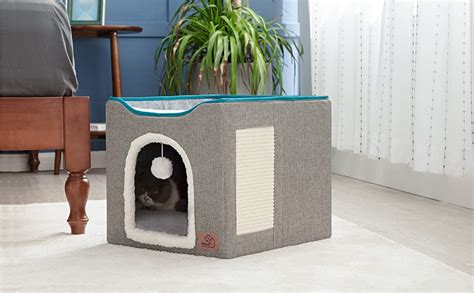 Bedsure Cat Bed For Indoor Cats Large Cat Cave For Pet Cat House With