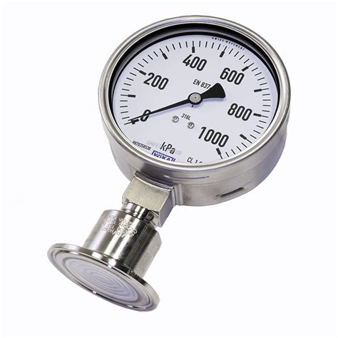 Pressure Gauge Per En 837 1 With Mounted Diaphragm Seal Dss22f Wika