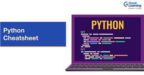 Python Cheat Sheet Great Learning