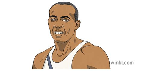 Jesse Owens Illustration Twinkl