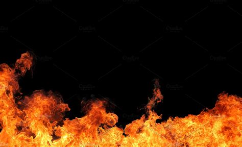 Fire Flame On Black Background High Quality Nature Stock Photos