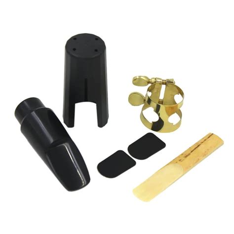 Hot Plastic Soprano Sax Mouthpiece With Metal Cap Buckle Reed
