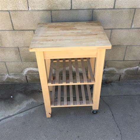 21 posts related to rolling kitchen island ikea. IKEA bekvam butcher block wooden kitchen cart for sale in ...