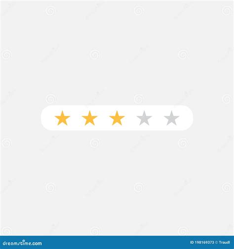Ui Design With Five Stars Rating For A Product Or Service Vector
