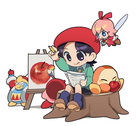 Kirby Waddle Dee King Dedede Adeleine And Ribbon Kirby And 1 More