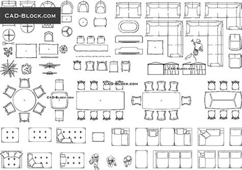 Living Room Furniture Cad Blocks Free