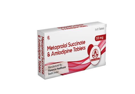metoprolol succinate and amlodipine tablets 55mg 55 mg packaging type box at best price in