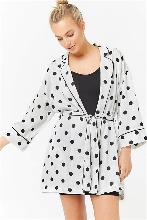 Product Name Satin Polka Dot Robe Category Intimates Loungewear Price Forever