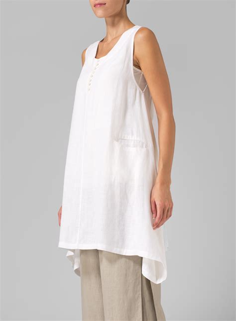 linen-sleeveless-asymmetric-hem-tunic