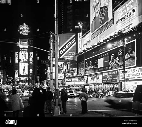 Times Square At Night Manhattan New York City Ny Usa Stock Photo Alamy