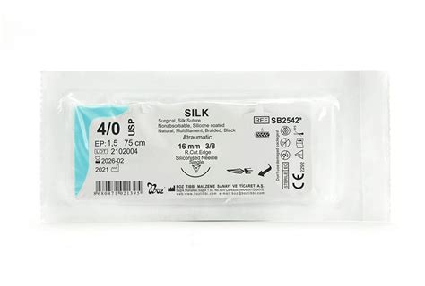Silk Dental Suture 40 16 Mm 38 Reverse Cutting 75 Cm Sb2542