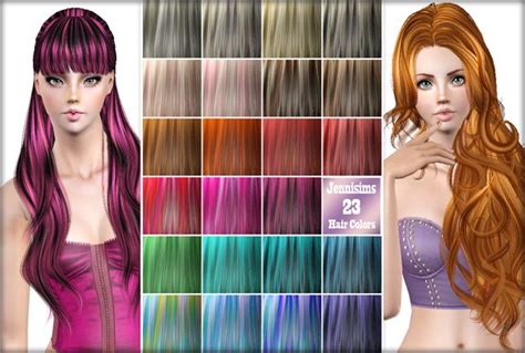 23 Hair Color Palet Vol 3 By Jennisims Sims 3 Downloads Cc Caboodle