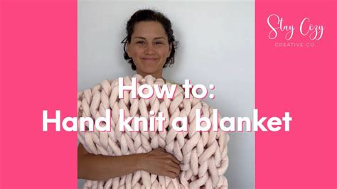 How To Hand Knit A Blanket For Beginners Youtube
