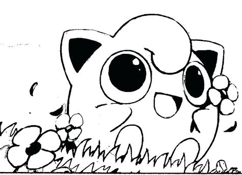 Jigglypuff Awesome Pokemon Picture Coloring Page Sketch Coloring Page