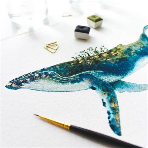 Enchanting Watercolor Whale Paintings Capture The Magic Of Ocean Life