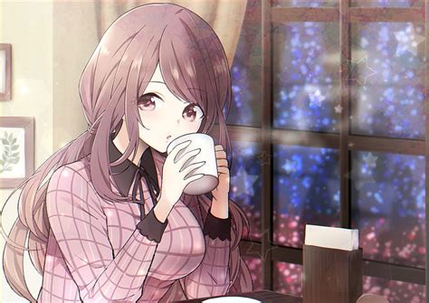 Tsukioka Kogane The Idolmaster Cinderella Girls Mood Coffee Anime Hd Wallpaper Peakpx