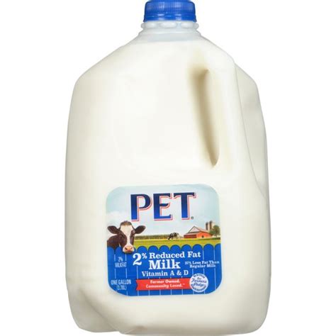 Pet Dairy 2 Reduced Fat Milk With Vitamin A And D Milk Gallon 1 Jug