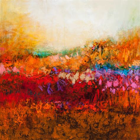 Brilliant Colored Acrylic Abstract Landscape Painting