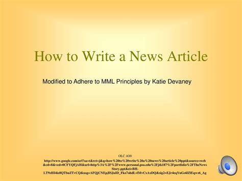 How To Write A News Article Ppt Download