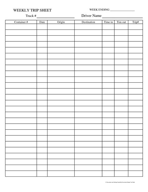 031 hgv vehicle daily check sheet template free inspection. Truck Driver Log Sheet | charlotte clergy coalition
