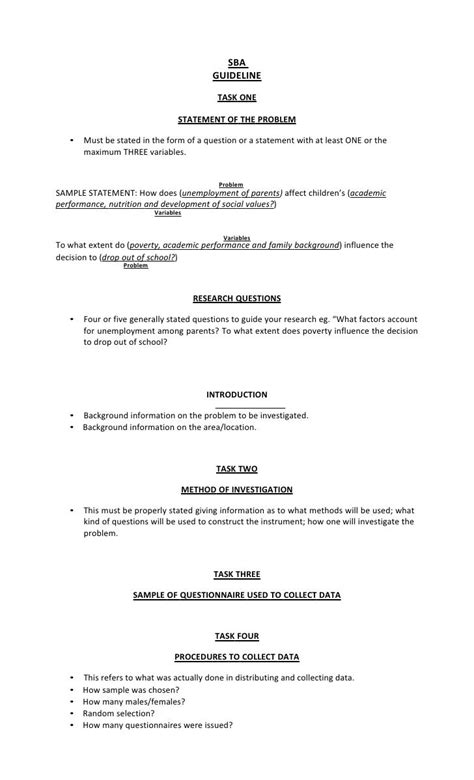 English Sba Guidelines 2024 Merci Corella