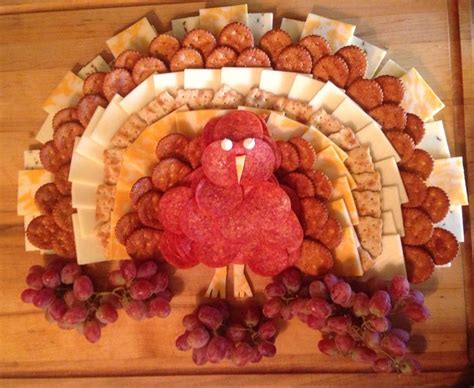 Cheese And Cracker Turkey Platter Healthy Thanksgiving Thanksgiving