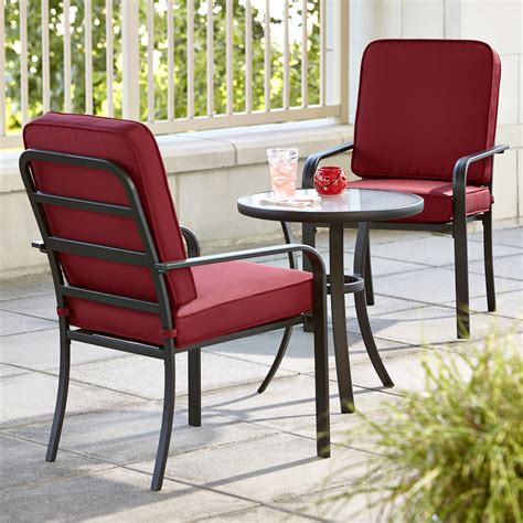 Page 1 of 1 start over page 1 of 1. Essential Garden Bisbee 3 Piece Bistro Set - Red *Limited Availability*