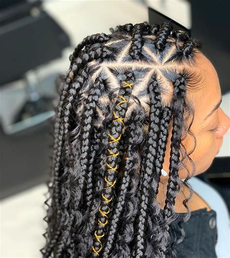 knotless goddess box braids with beads boho braids braided wig