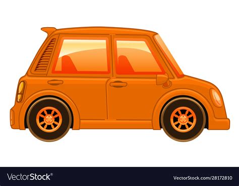 Single Picture Car In Orange Color Royalty Free Vector Image
