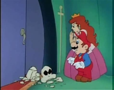 Super Mario Facts On Twitter Mario And The Princess Greeted Shocked By A Falling Dry Bones