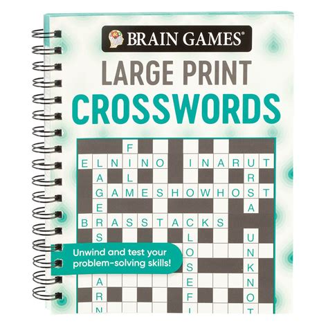 Brain Games Swirls Design Large Print Crossword Puzzles Miles Kimball