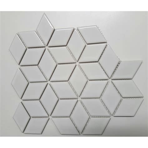 Check spelling or type a new query. Johnson Tiles 305 x 266mm Mosaic White Diamond Tiles ...