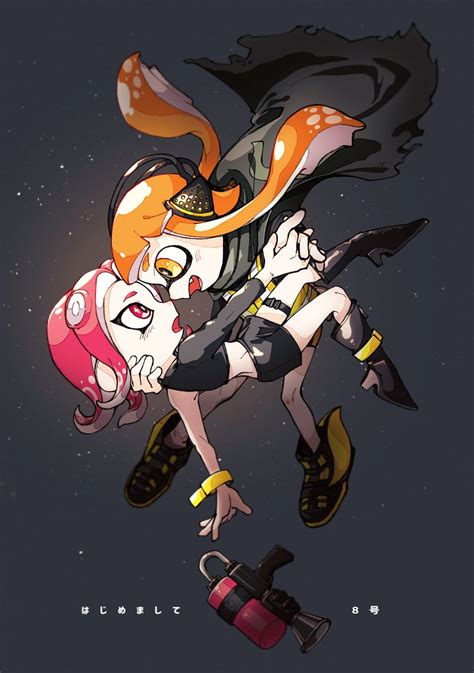 Inkling Inkling Girl Octoling Octoling Girl Agent 8 And 1 More Splatoon And 2 More Drawn