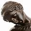 Antique Patinated Bronze Sculpture Of Penelope By Cavelier  Mayfair