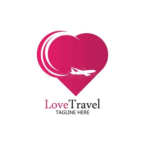 Ontwerpsjabloon Van Het Love Travel Logo Vectorpictogram Vector Illustratie Illustration Of
