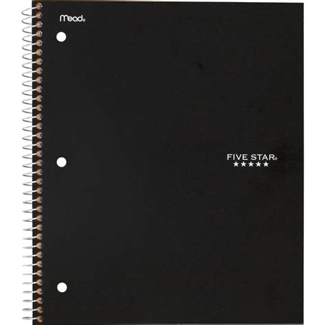 Five Star College Ruled 1 Subject Notebook 100 Sheets Wire Bound