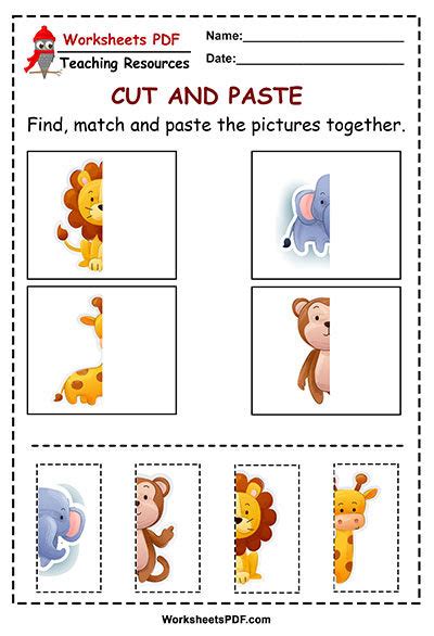Cutting Activities For Preschoolers Worksheets Pdf