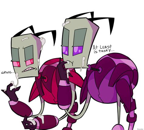 Rule 34 Cum On Face Disgusted Look Invader Zim Male Only Tallest Purple Tallest Red Tasting